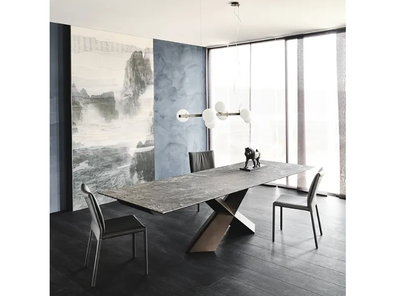 Tavolo Tyron Keramik Drive di Cattelan Italia in offerta outlet.