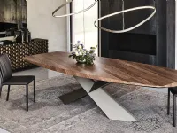 Tavolo Tyron Wood di Cattelan Italia in legno fisso.