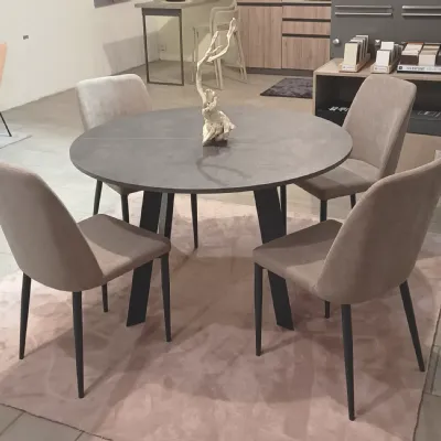 Tavolo rotondo in laminato Upper round di Sedie brianza in Offerta Outlet
