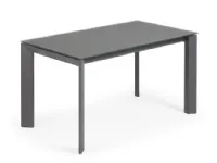 Tavolo vetro e struttura grafite Allungabile