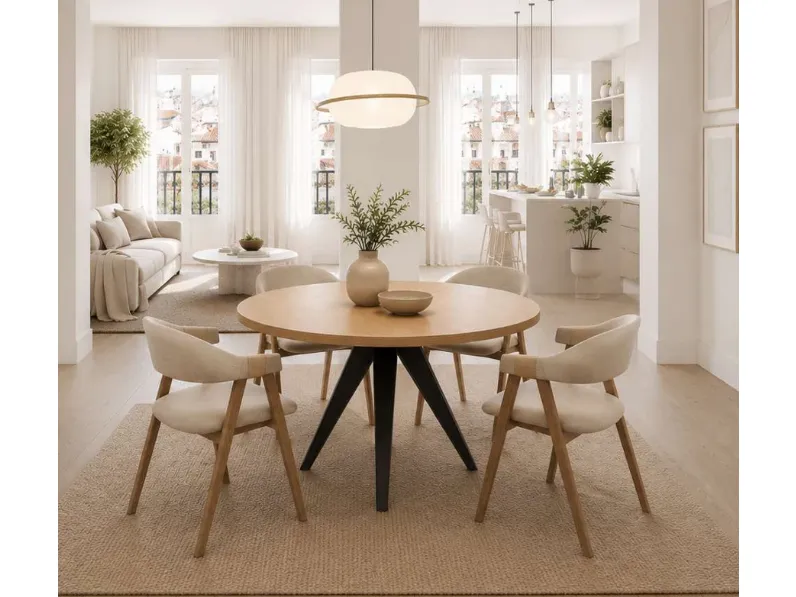 Tavolo rotondo in laminato Vicenza di Eurosedia in Offerta Outlet