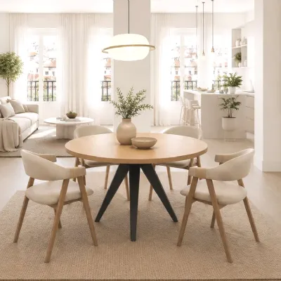 Tavolo rotondo in laminato Vicenza di Eurosedia in Offerta Outlet
