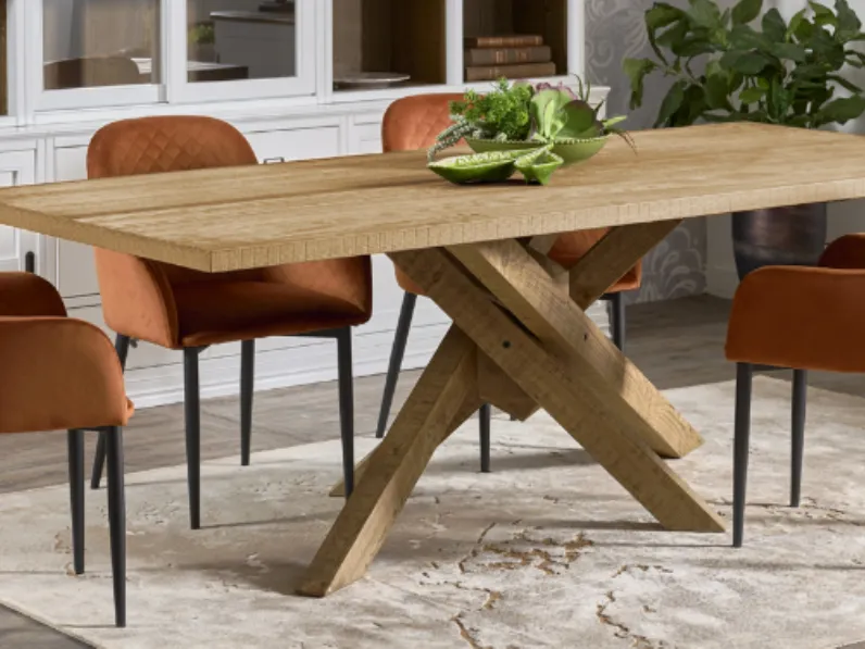 Tavolo rettangolare Vietri DB 7599 Dialma Brown, sconto 36%.