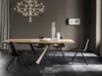 Tavolo West in legno rovere massello di Alta corte scontato del 30%