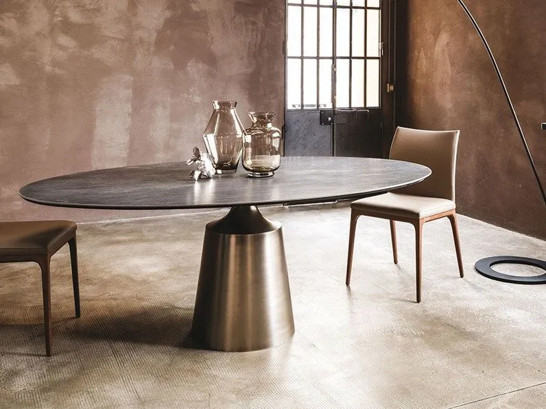 Tavolo rotondo Yoda Keramik di Cattelan Italia. Offerta Outlet!