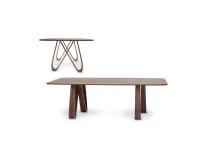 tavolo butterfly Tonin Casa piano in legno rovere naturale o noce canaletto 