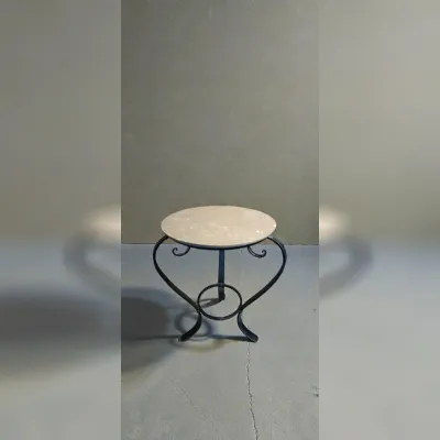 Tavolino Tavolino grigio fossile marmo dell'azienda Mya design in offerta - 30%