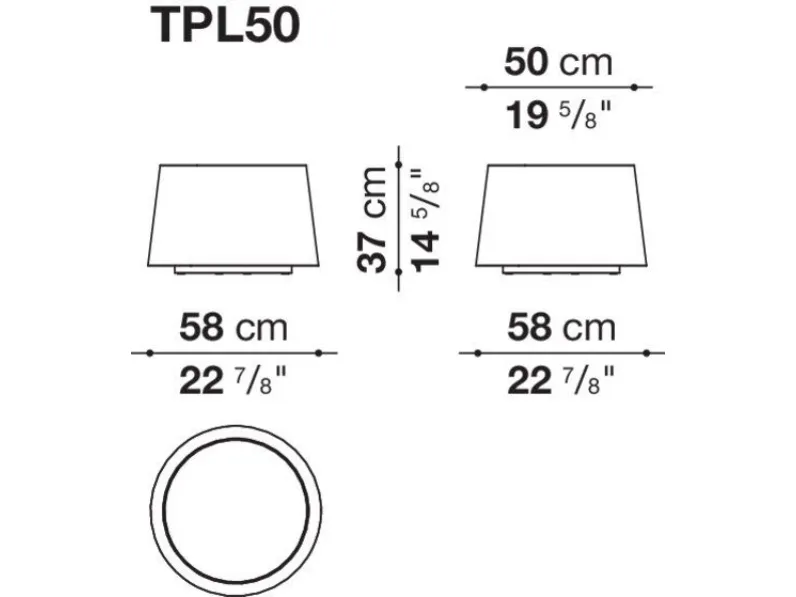 Prezzi ribassati per il tavolino design Planck tpl50 di B&b italia