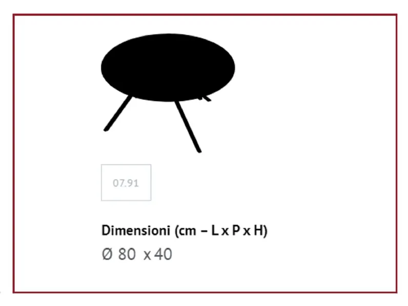 Prezzi ribassati per il tavolino design Ray 07.91 di Bontempi