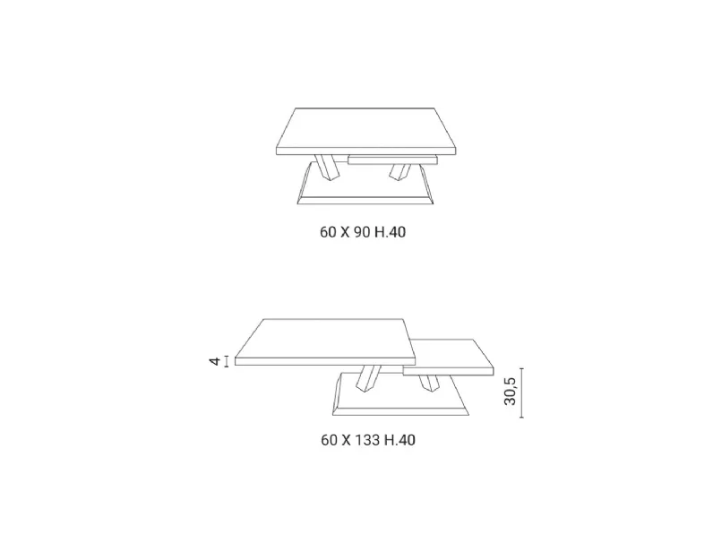 Tavolino in stile design modello Rumba di Easyline a prezzi imbattibili 