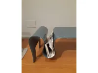 Tavolino La vetreria modello Tavolino cristallo grigio curvato in OFFERTA OUTLET