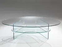 Tavolino design Tavolino mod.seneca in cristallo ovale in promo-sconto del 40% di Artigianale a prezzo ribassato