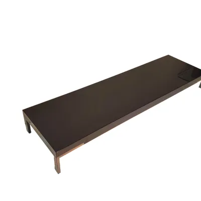 Tavolino Zanotta modello Tavolino romeo 50x180 nero di emaf progetti per zanotta in OFFERTA OUTLET