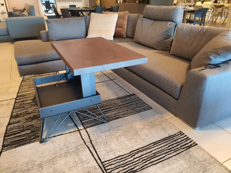 Tavolino moderno Ray corten di Easyline a prezzo ribassato