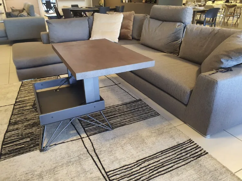 Tavolino moderno Ray corten di Easyline a prezzo ribassato