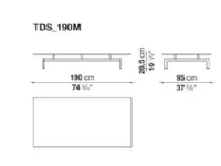 Tavolino B&b italia modello Diesis tds_190m in OFFERTA OUTLET