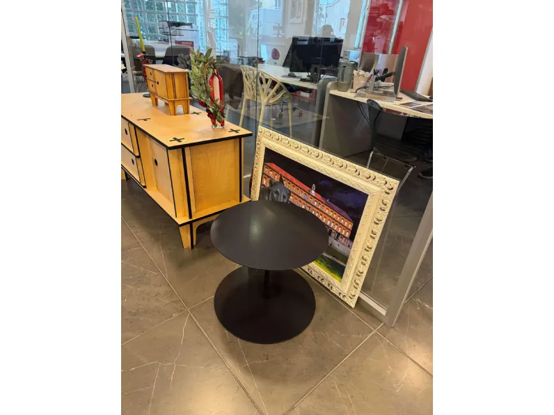 Tavolino Cappellini modello Gong nero  in OFFERTA OUTLET