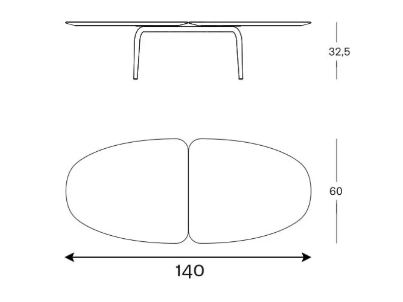 Tavolino design Graphium di Zanotta a prezzo ribassato