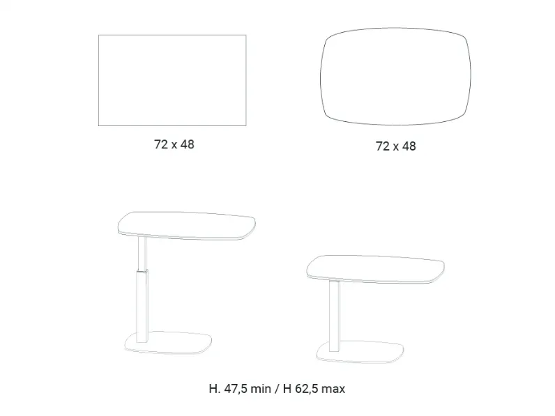 Tavolino in stile design modello Servus di Easyline a prezzi imbattibili 