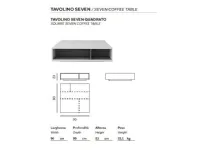 Tavolino design Seven di Novamobili a prezzo ribassato