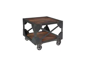 Tavolino design Tavolino basso industrial bristol con ruote  di Outlet etnico a prezzo ribassato