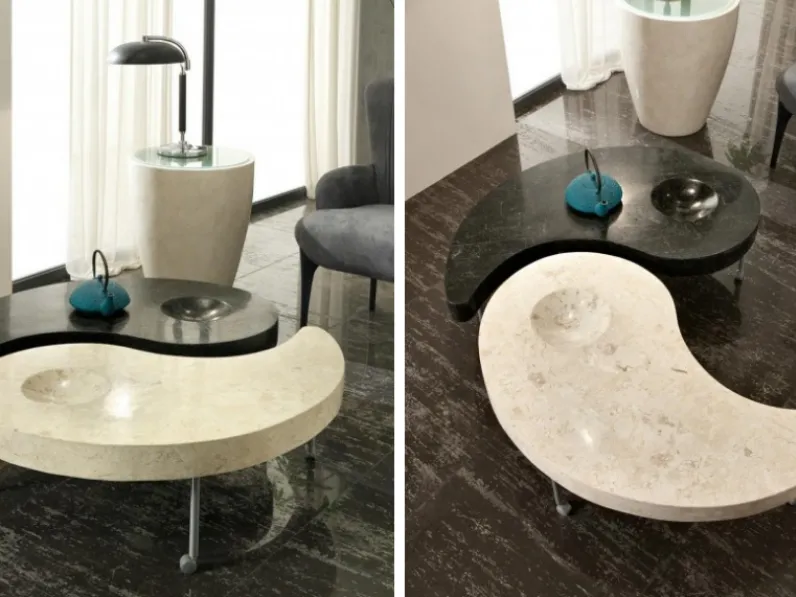 Tavolino design Yin & yang di Stones a prezzo scontato