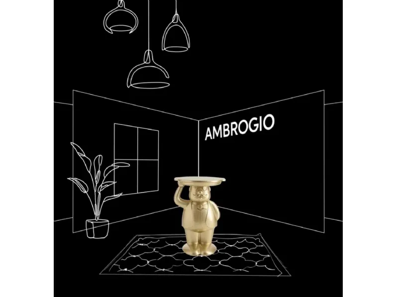 Prezzi ribassati per il tavolino design Ambrogio gold di Slide