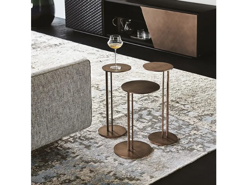 Tavolino in stile design modello Cattelan sting brushed bronze di Cattelan italia a prezzi imbattibili