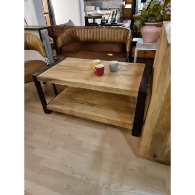 Tavolino in stile moderno modello Tavolo basso industrial jupiter  legno e ferro   di Outlet etnico a prezzi imbattibili