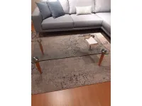 Tavolino Tavolino cristallo noce rettangolare del marchio La vetreria con forte sconto - 45%