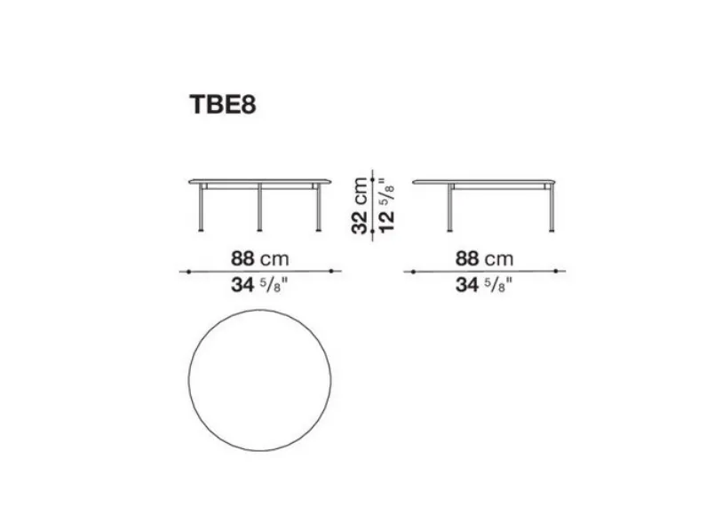 Tavolino modello Borea tbe8 di B&b italia a prezzo scontato