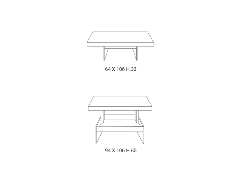 Tavolino in stile design modello Lugano di Easyline a prezzi imbattibili 