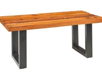 Tavolino modello Tavolino industrial ferro e legno di Outlet etnico a prezzo ribassato