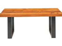 Tavolino modello Tavolino industrial ferro e legno di Outlet etnico a prezzo ribassato