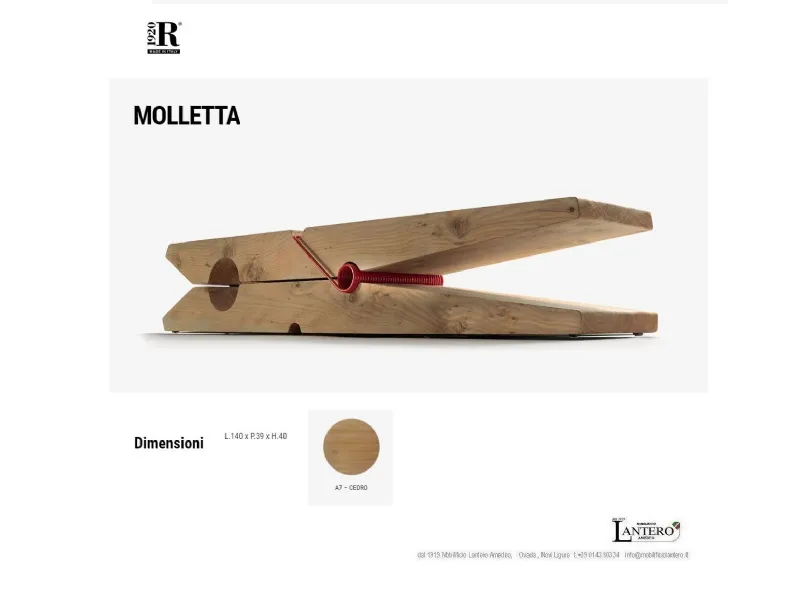 Tavolino Riva 1920 modello Tavolino la mollettina  in OFFERTA OUTLET