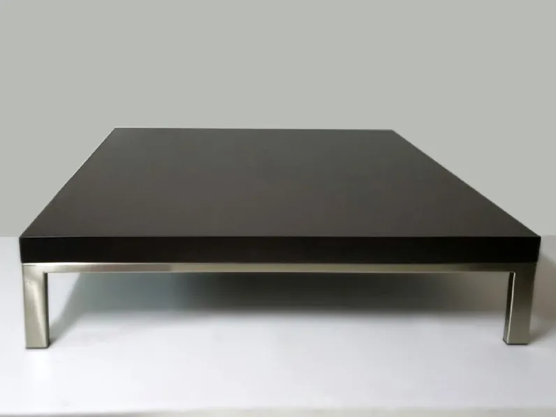 Tavolino Zanotta modello Tavolino romeo 92x92  marrone zanotta in OFFERTA OUTLET