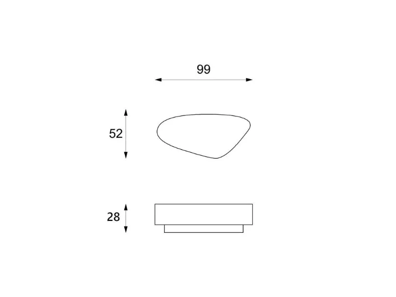 Tavolino Trapezio dell'azienda Stones a prezzi outlet