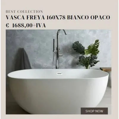 Vasca da bagno a prezzo Outlet Vasca freya bianco opaco a marchio Italian style