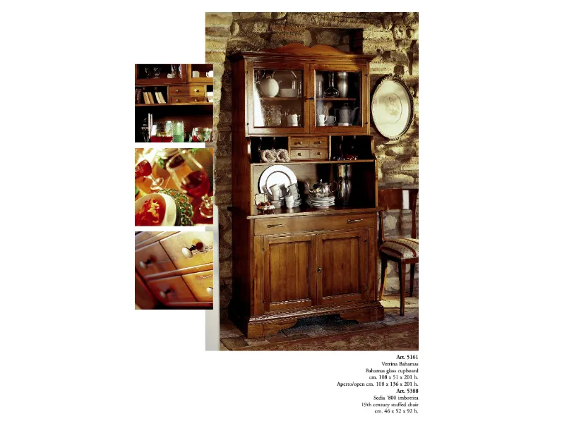 Vetrinetta Vetrina bahamas Parlani in legno in Offerta Outlet