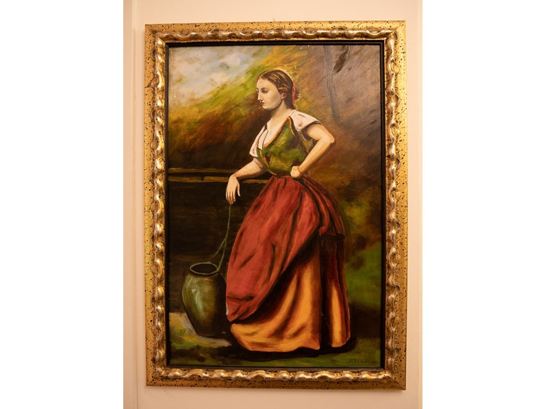 Quadro Barocco Antico Dipinto Olio Medaglione Personaggio Ritratto Dama D55 Ebay