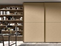 ARMADIO 2 ANTE MAXI IN CON ECOPELLE E LIBRERIA