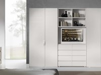 Armadio mod.Link con vano cassettiera porta-Tv