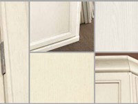 Particolari della verniciatura pattinata beige