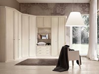 Armadio moderno in legno San Michele modello Dea pattinato beige ante battenti