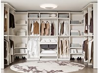 Cabina armadio angolare tre lati con accessori interni di qualità