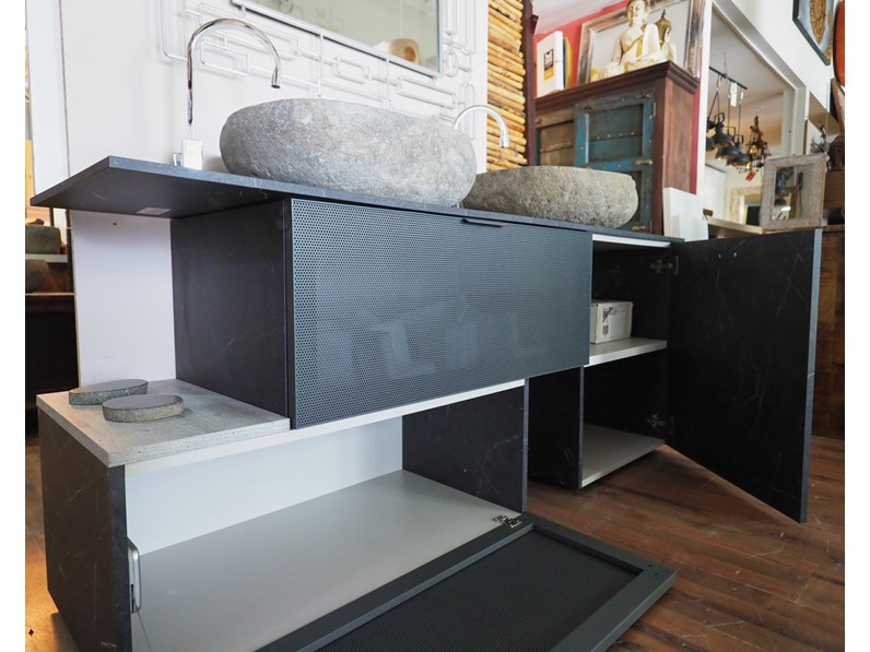 Arredamento Bagno Mobile Outlet Etnico Mobile Bagno Doppio Lavabo Stiloe Industrial A Prezzi Convenienti