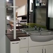 arredo bagno moderno a terra laccato opaco scontato del 52