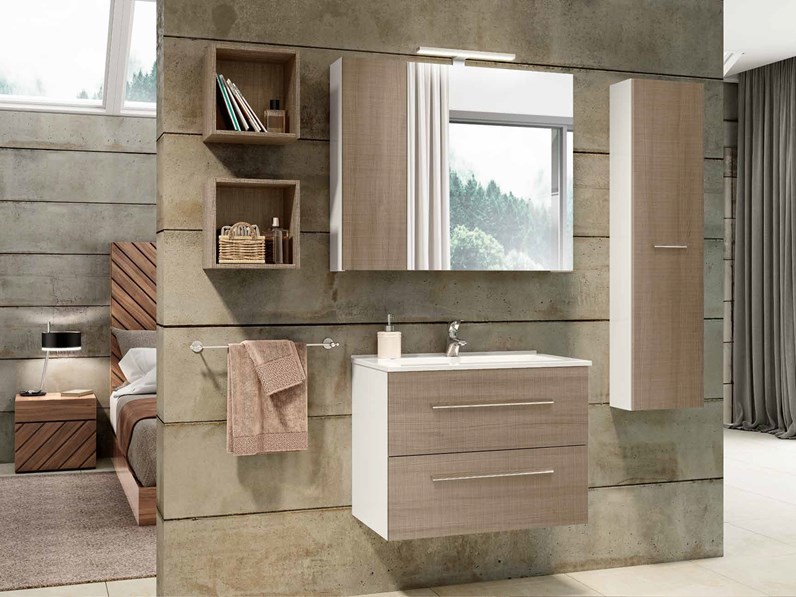 BAGNO COMPLETO CON SPECCHIERA CONTENITORE BAGNO COMPLETO CON SPECCHIERA CONTENITORE