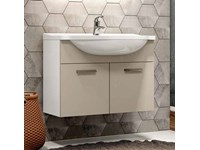BAGNO COMPLETO LACCATO BIANCO E VISONE FINE SERIE