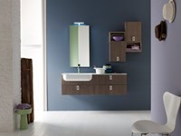 Bagno completo sospeso finitura Rovere Tranchè